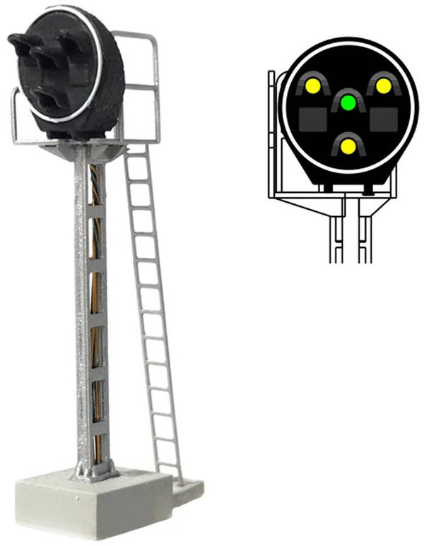 MAFEN 413221 - N SNCF - Signal Disktyp 4-Lichter (3 Gelbe, 1 Grün)