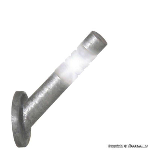 Viessmann 6016 H0 Wandleuchte im Edelstahldesign, LED weiß