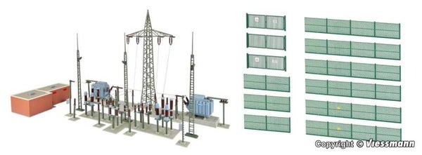 Kibri 39840 H0 Umspannwerk Unterwerk Baden-Baden mit Elektroblitzen