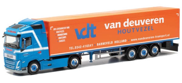 Herpa 315463 - H0 Volvo FH Gl. 2020 Schubboden-Sattelzug "van Deuveren" (Niederlande/Barneveld)