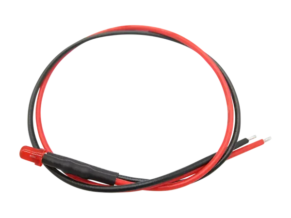 Schönwitz 51247 - 10 Stück LED 3mm eingefärbt mit Anschlusskabel und Widerstand rot diffus