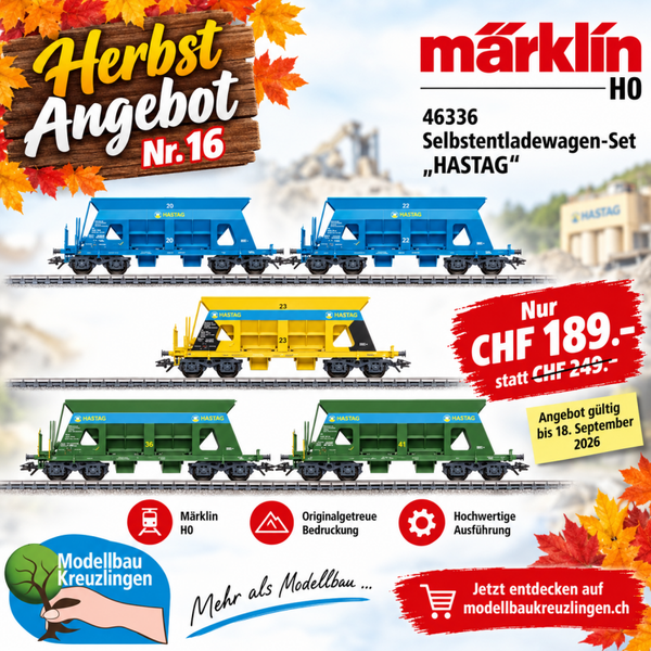 Märklin H0 46336 Selbstentladewagen-Set „HASTAG“