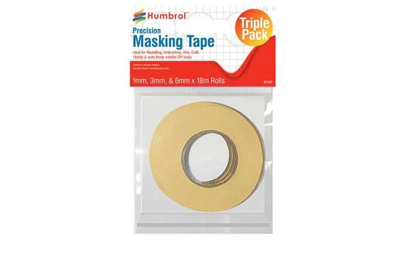 Humbrol AG5110 Masking Tape Set 1mm, 3mm + 6mm x18m rolls