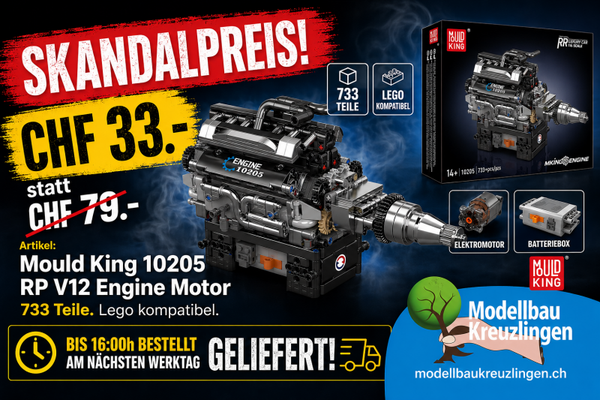 Mould King 10205 RP V12 Engine Motor