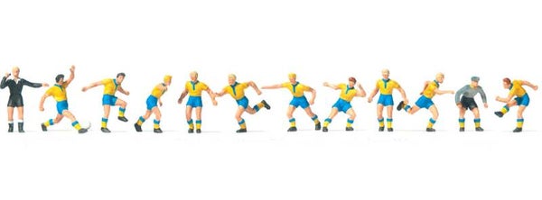 Preiser 10755 Fussballmannschaft mit gelbem Trikot
