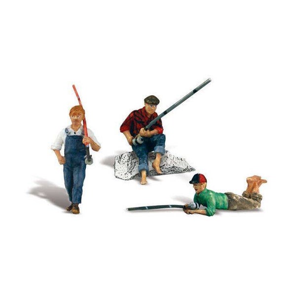 WOODLAND A2569 G 3 Freunde beim Angeln