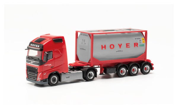 Herpa 316316 - H0 Volvo FH Gl. 2020 Tankcontainer-Sattelzug "Hoyer" (Hamburg)