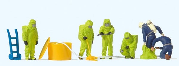 Preiser 10731 Feuerwehrmänner, Grüner Vollschutzanzug und Zubehör
