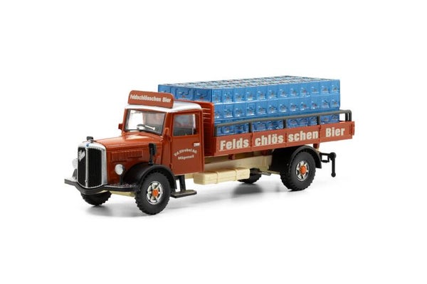 ACE 002370 Saurer S4C Pritsche Strebel Feldschlösschen