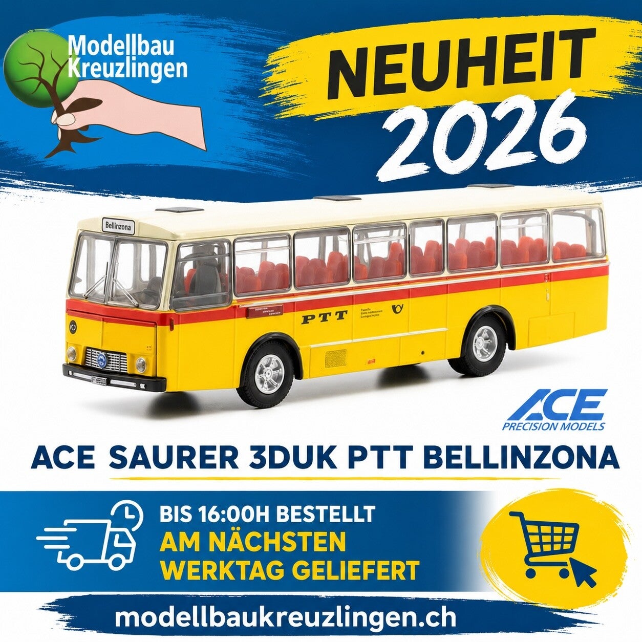 ACE 002606 Saurer 3DUK PTT Bellinzona