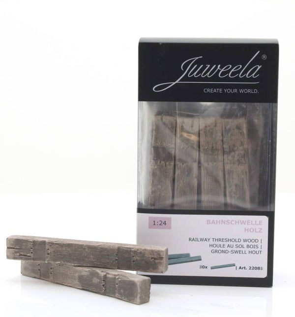 Juweela 22080 - 1:24 Bahnschwellen alt, 10x