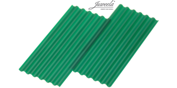 Juweela 23257 - 1:32 1:35 Wellplatte Faserzement dunkelgrün, 30x