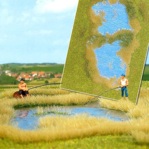 BUSCH 1312 H0  »Groundcover«-Bodendecker: See mit Ufergestaltung
