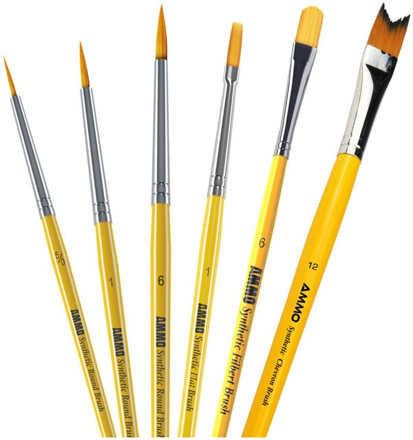 AMMO R-1151 6-tlg. Modellbau-Pinsel Basic-Set