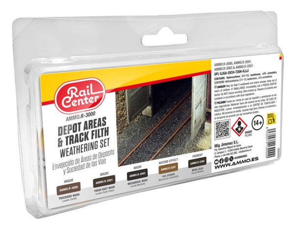 AMMO R-3000 Depot und Gleise, Alterung-Set
