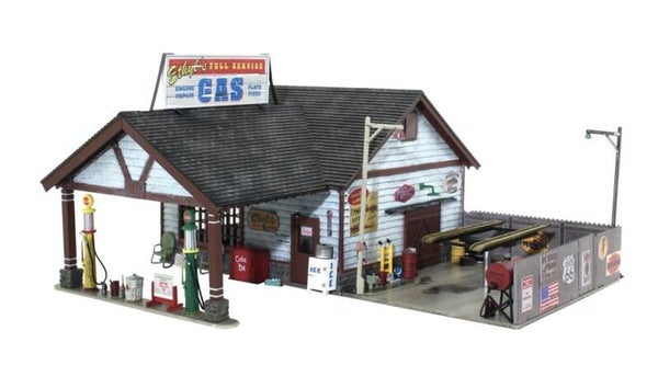 WOODLAND R5048 H0 Ethyl's Autowerkstatt und Tankstelle