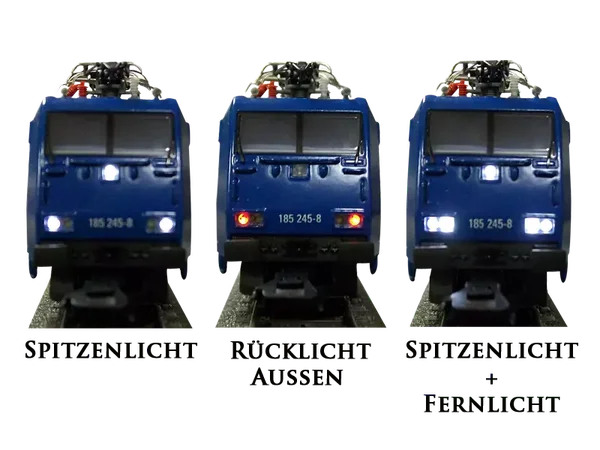 Schönwitz 50210 - Umbauset für H0 Br185 Decoderadapter und Beleuchtung warmweiß - ESU