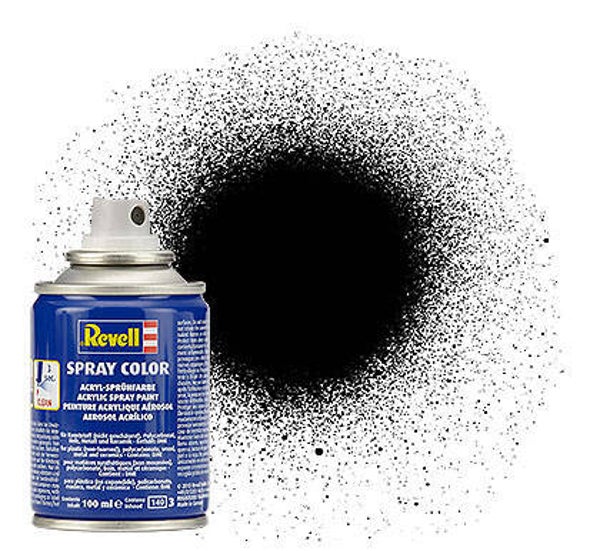 REVELL 34302 Spray Color schwarz, seidenmatt 100 ml