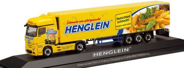 Herpa 122177 - H0 Mercedes-Benz Actros Bigspace `18 Kühlkoffer-Sattelzug "Henglein Feinkost"