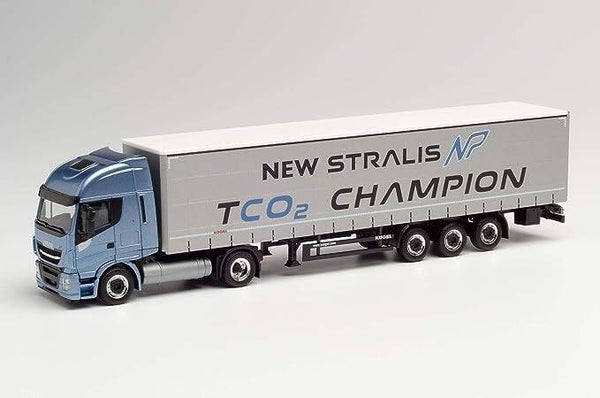 Herpa 312271 - H0 Iveco Stralis NP 460 Gardinenplanen-Sattelzug "New Stralis TCO2 Champion"