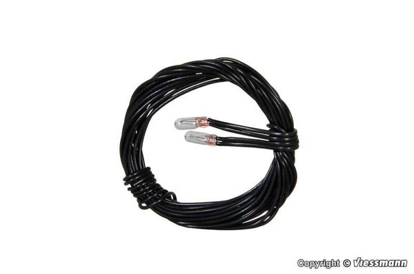 Viessmann 3509 Glühlampen klar T1/2, Ø 1,8 mm, 16 V, 30 mA, 2 Kabel, 2 Stück