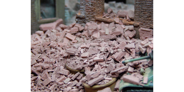 Juweela 27165 - 1:72 Trümmer ziegelrot, 100g