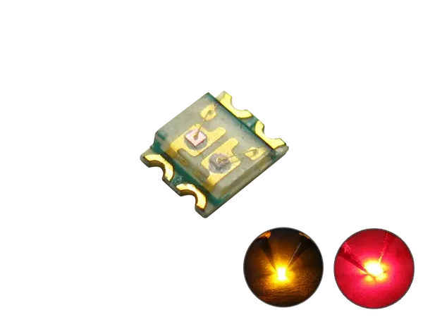 Schönwitz 51129 - 4 Stück DUO Bi-Color LED SMD 0605 gelb / rot mit Kupferlackdraht und gemeinsamer Anode
