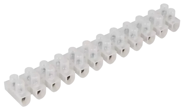 Schönwitz 30697 - 10 x 12 Stück Lüsterklemme Schraubklemme 6,0mm² 10A transparent