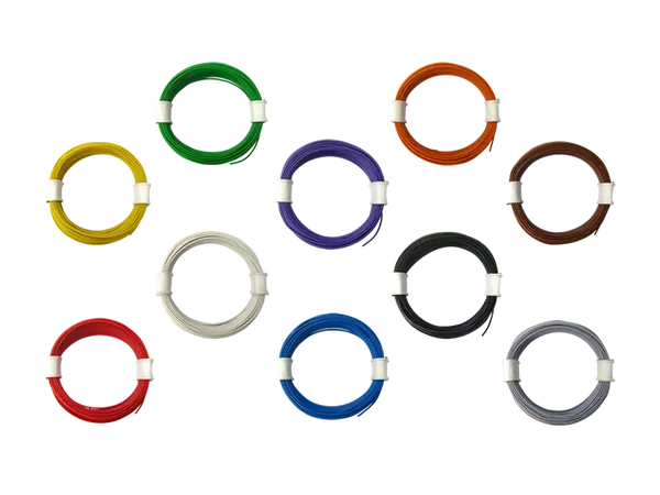 Schönwitz 51019 - 10x 10m Ring Miniaturkabel Litze flexibel LIVY 0,04mm²