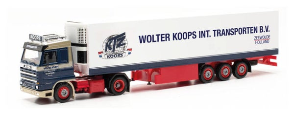 Herpa 316736 - H0 Scania 143 Streamline Kühlkoffer-Sattelzug "Wolter Koops" (Niederlande/Zeevolde)