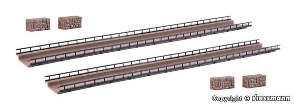 Vollmer 47825 N Schienenbrücke gerade, 2 Stück