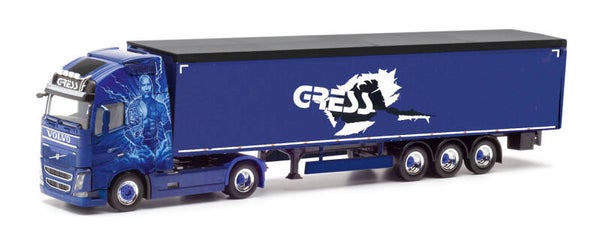 Herpa 312219 - H0 Volvo FH Gl. XL Schubboden-Sattelzug "Helmut Gress Transporte"