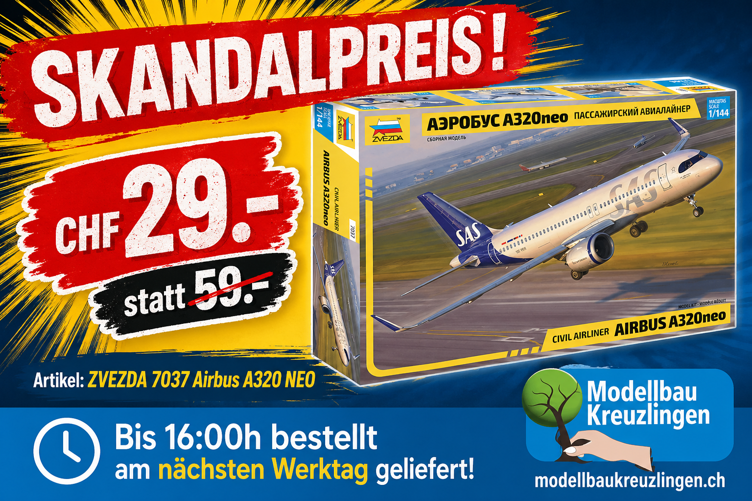 ZVEZDA 7037 Airbus A320 NEO