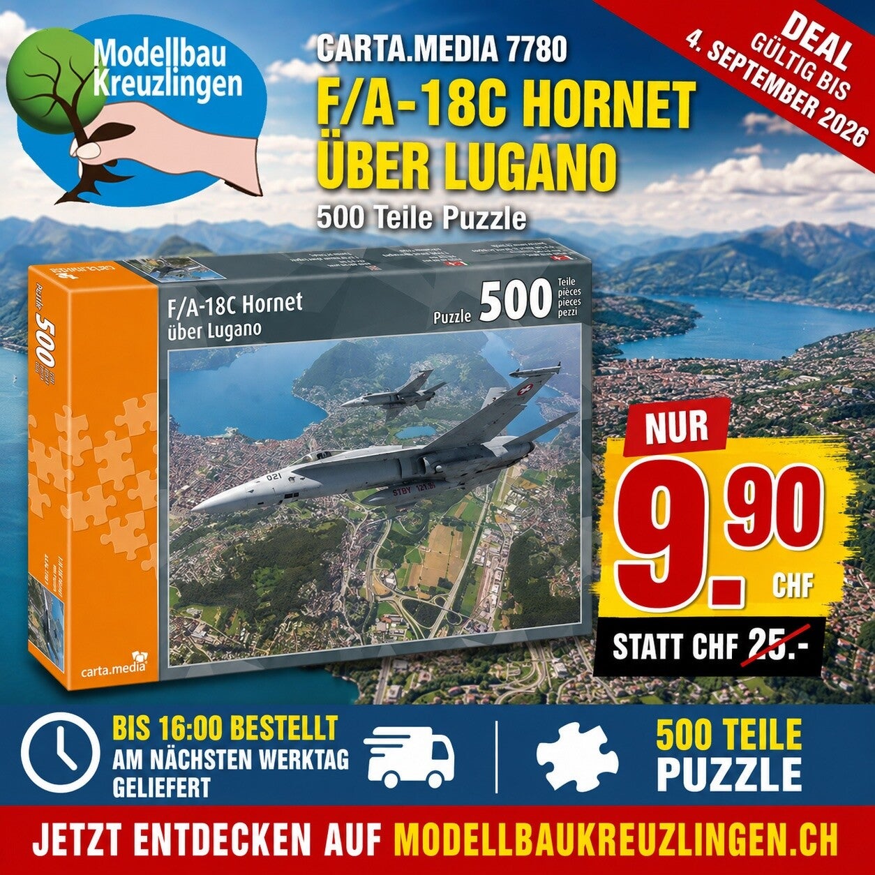 CARTA.MEDIA 7780 F/A-18C Hornet über Lugano