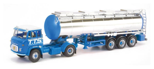 Herpa 87MBS026130 - H0 Scania LB 76 Chromtank-Sattelzug "TTS" (Belgien/Hannut)