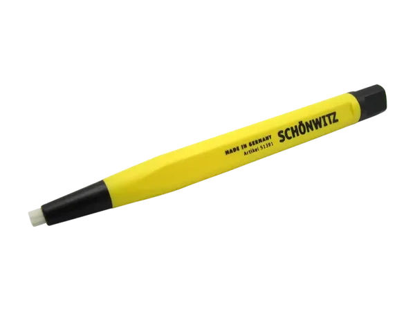 Schönwitz 51391 - Glasfaserradierer Glasradierer Glasfaserstift Polierstift 4mm gelb