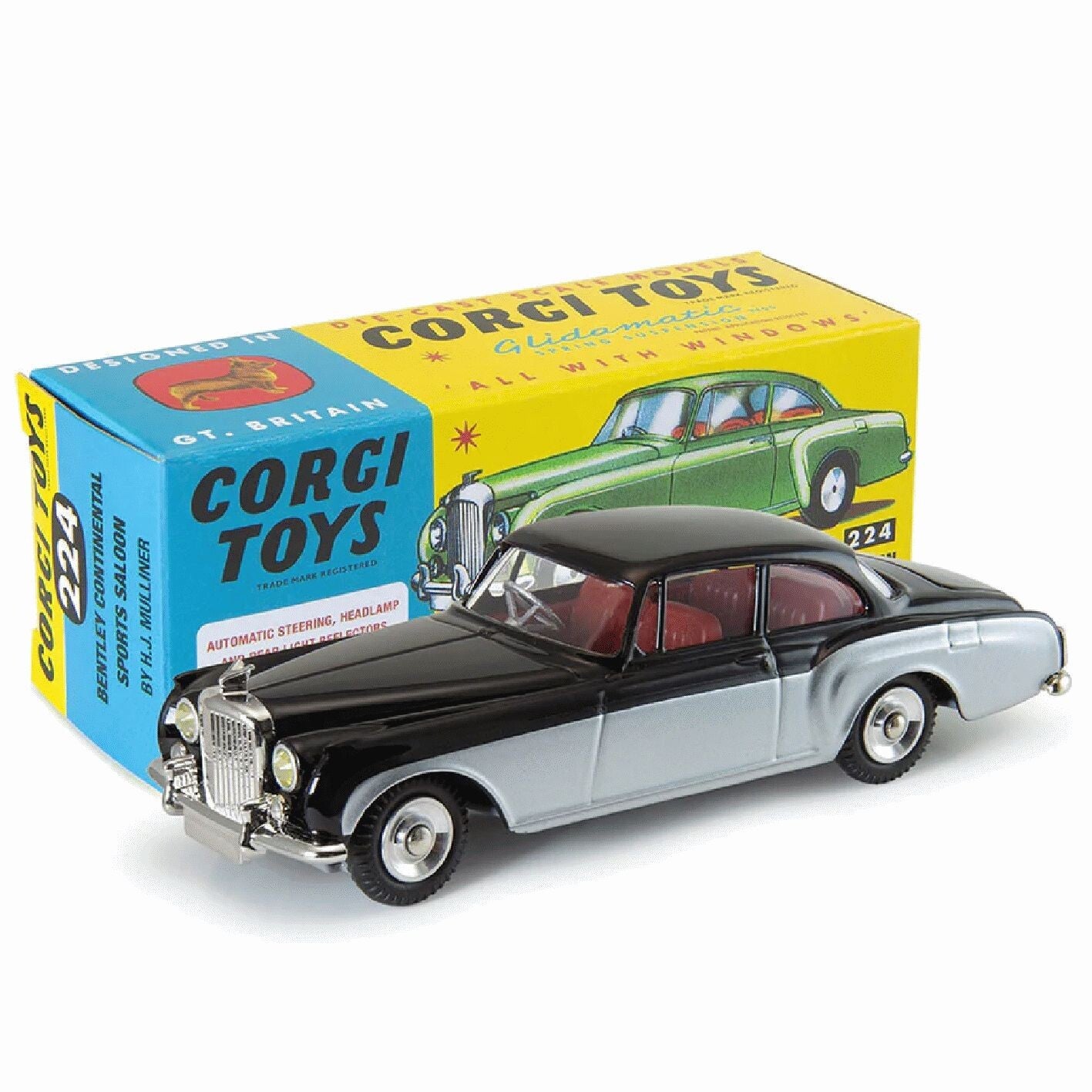 CORGI CD54321054 224 Bentley Continental Black and Silver