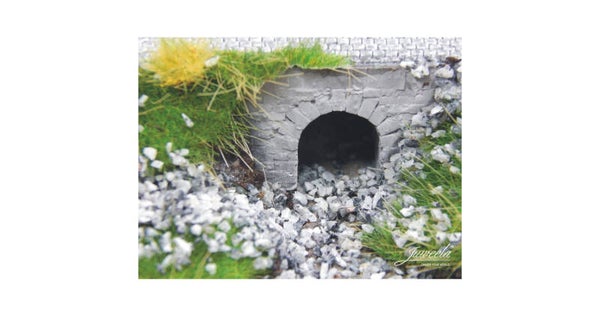 Juweela 28285 - 1:87 Wasserdurchlass klein, Ziegel grau, 4x