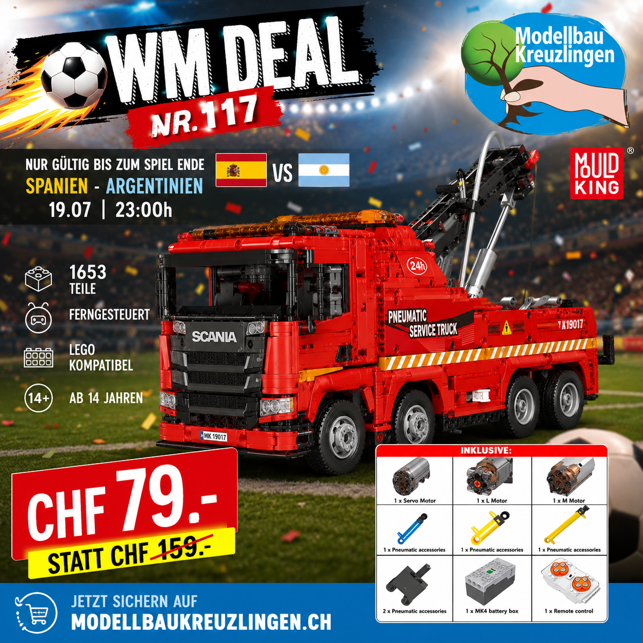 Mould King 19017 SCANIA Abschleppwagen