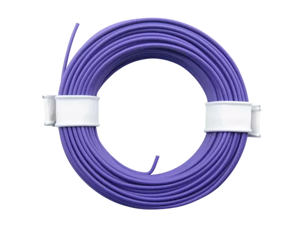 Schönwitz 51017 - 10 Meter Ring Miniaturkabel Litze flexibel LIY 0,25mm² violett lila