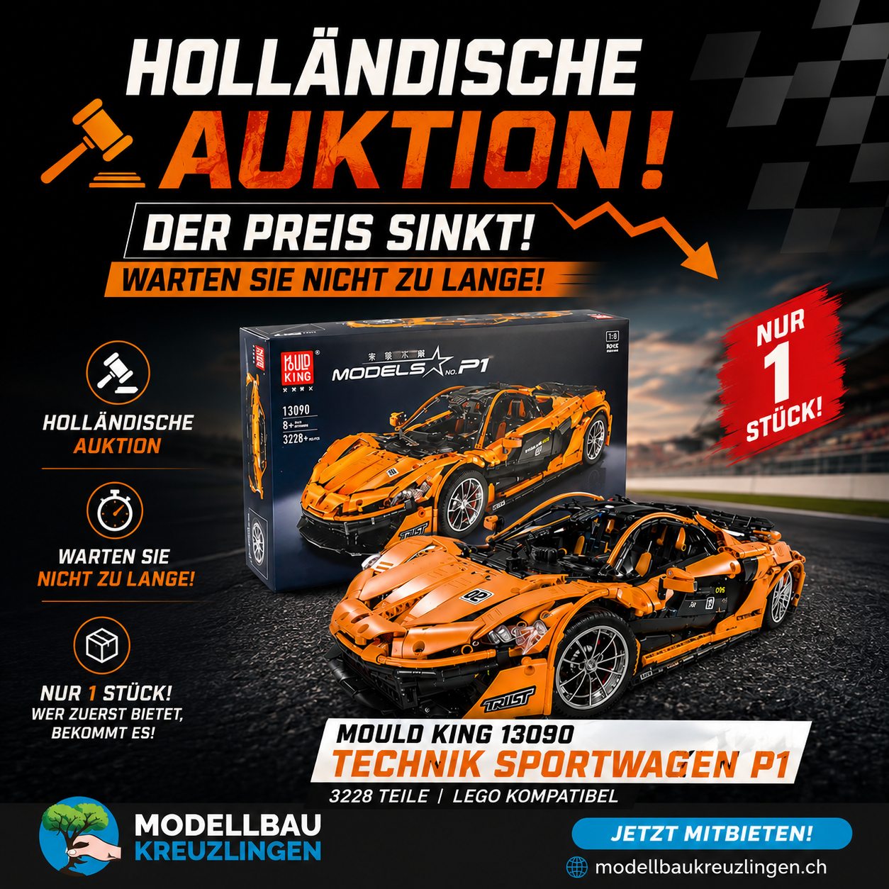 Mould King 13090 Technik Sportwagen P1