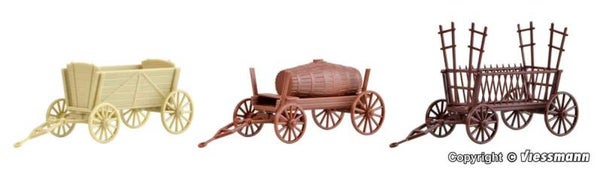 Kibri 15703 H0 Landwirtschaftliche Anhänger Oldies, 3 Stück