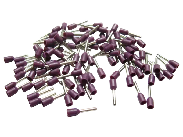 Schönwitz 50976 - 100 Aderendhülsen isoliert 0,25mm² N lila violett DIN 46228 Teil 4