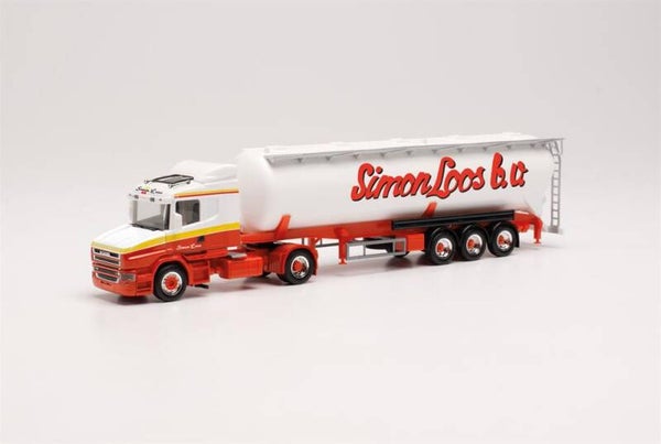 Herpa 314824 - H0 Scania Hauber Silo-Sattelzug Simon Loos