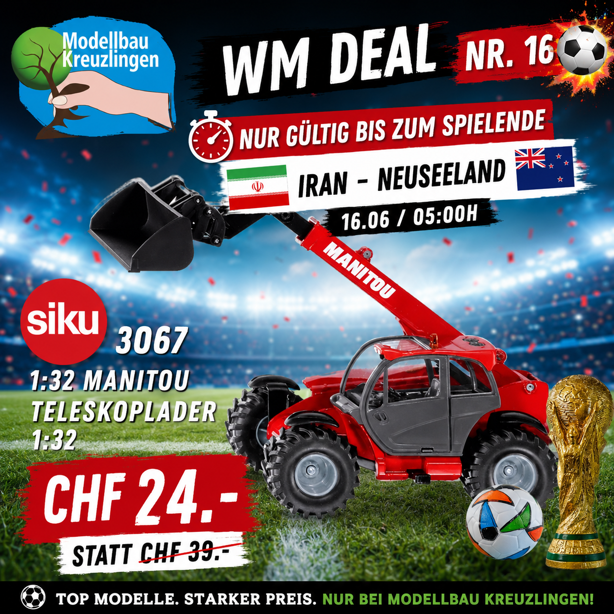 SIKU 3067 1:32 Manitou Teleskoplader