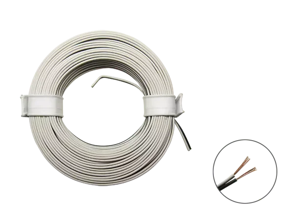 Schönwitz 50356 - 10m LIYZ Doppellitze Zwillingslitze 2x 0,08mm² weiß / schwarz