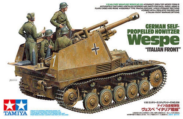 TAMIYA 35358 1:35 German Howitzer Wespe Italian Front