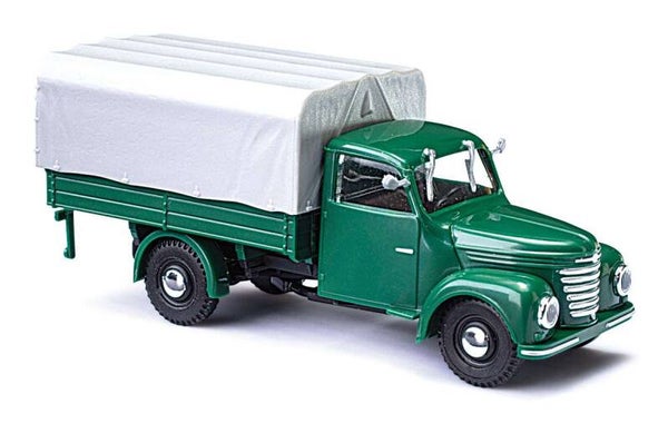 BUSCH 52350 H0 Framo V901/2 Pritsche/Plane, Grün