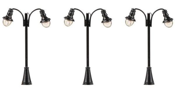 FALLER 272126 N LED-Laterne, Bogenleuchten, kaltweiß, 3 Stück