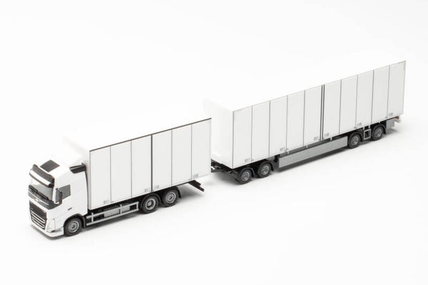 Herpa 315302 - H0 Volvo FH Gl. 2020 Schwedencombi, weiss